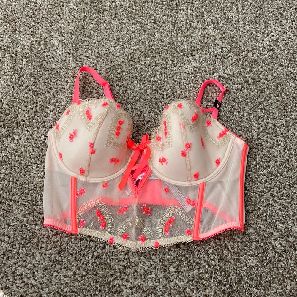 Victoria Secret Dream Angels Demi Bra Corset Size 36 D